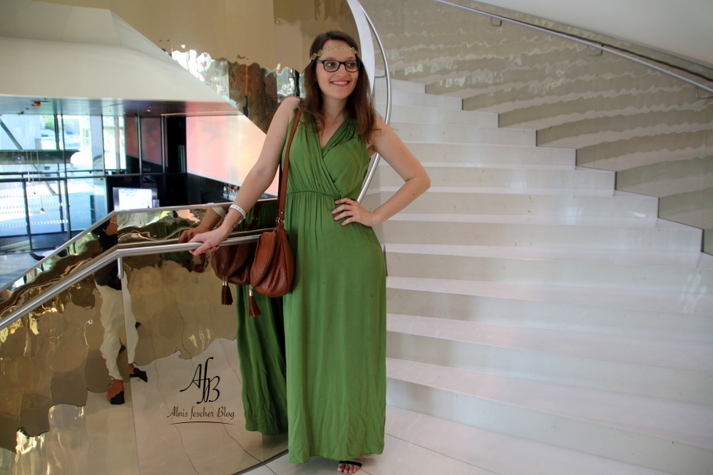 Outfit: Langes Sommerkleid in Grün