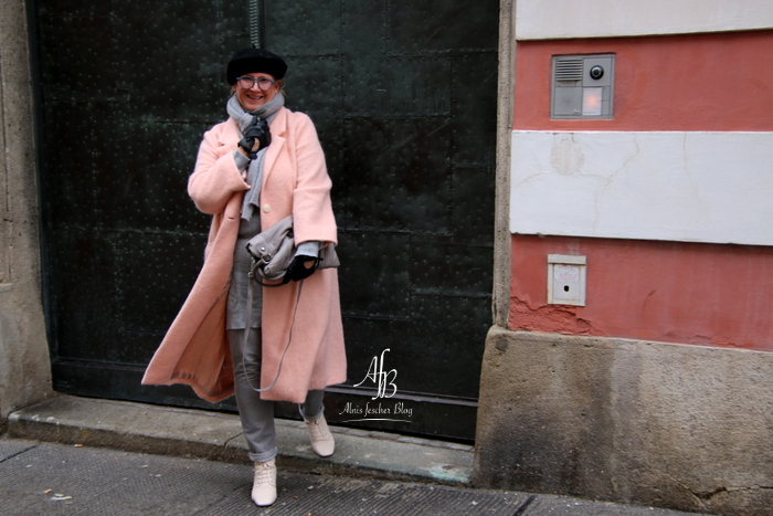 Outfit: Pastell Rosa für graue Wintertage
